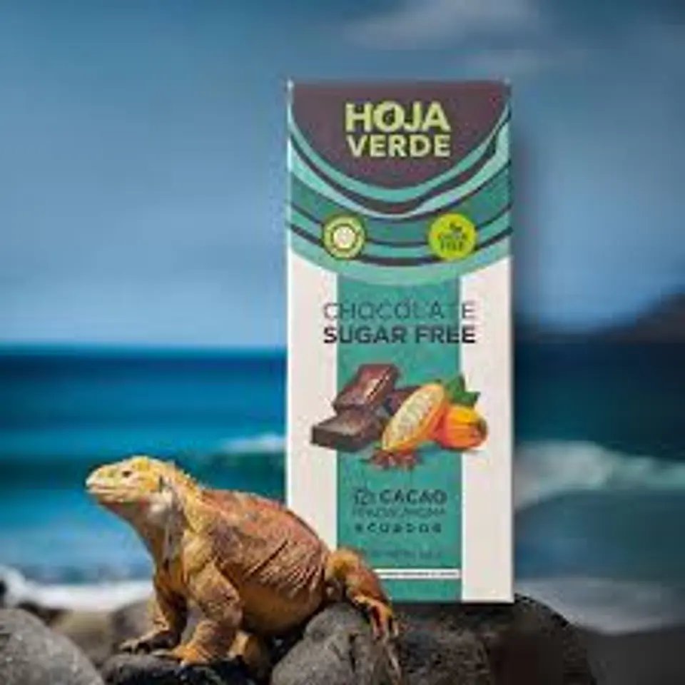 Hoja Verde - Chocolate Organico 72% cacao con estevia 50g  1