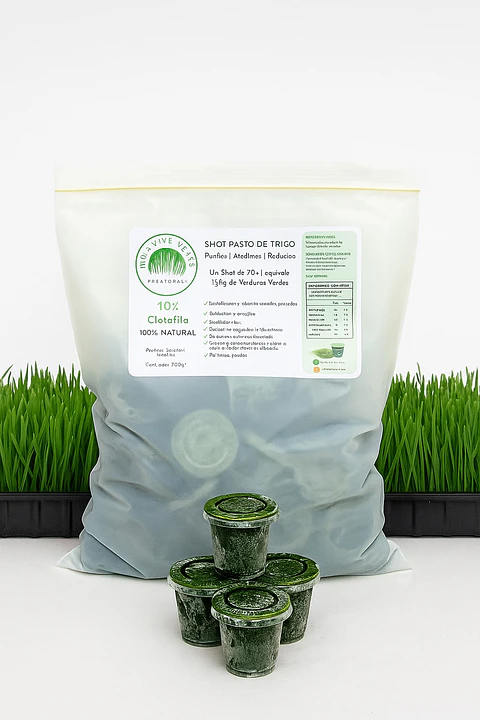 Vida vive verde - Shot pasto de trigo 30 unidades Producto Congelado, solo disponible para retiro en tienda