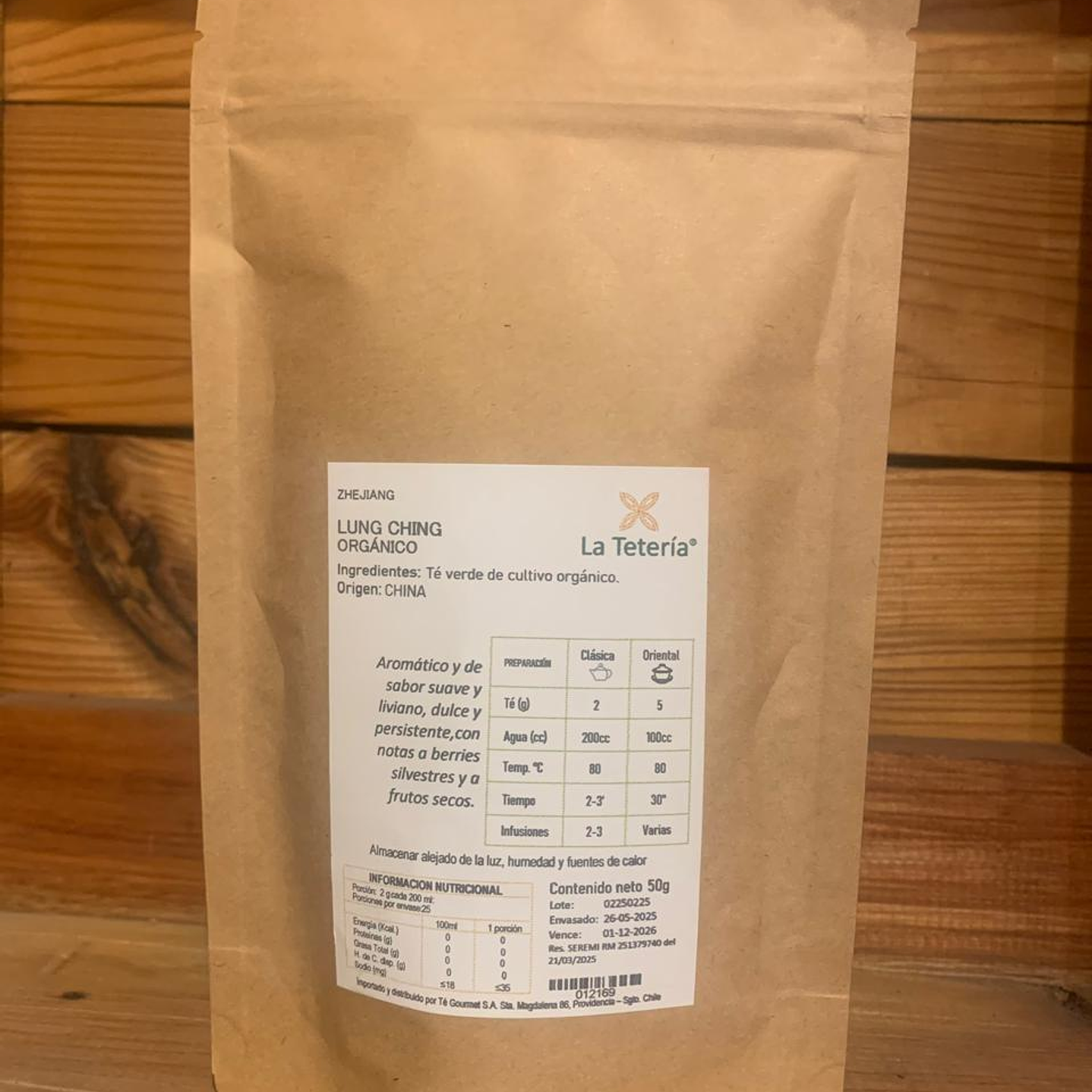 La Tetería - Te verde Lung Ching orgánico 50gr  1