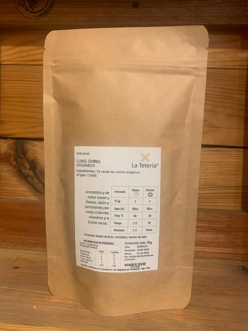 La Tetería - Te verde Lung Ching orgánico 50gr  1