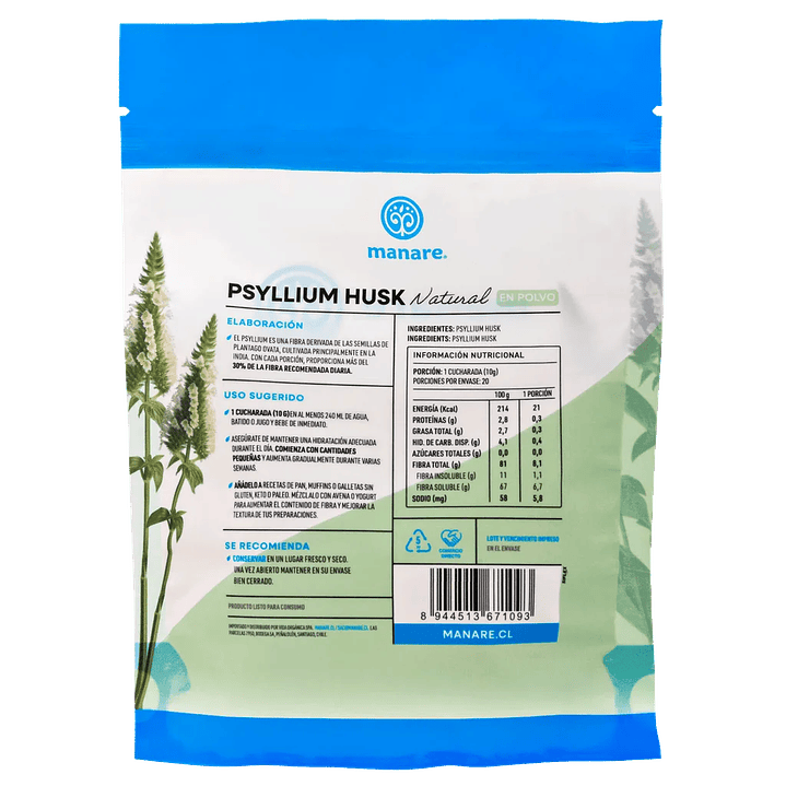 Manare - Psyllium Orgánico 200g 2