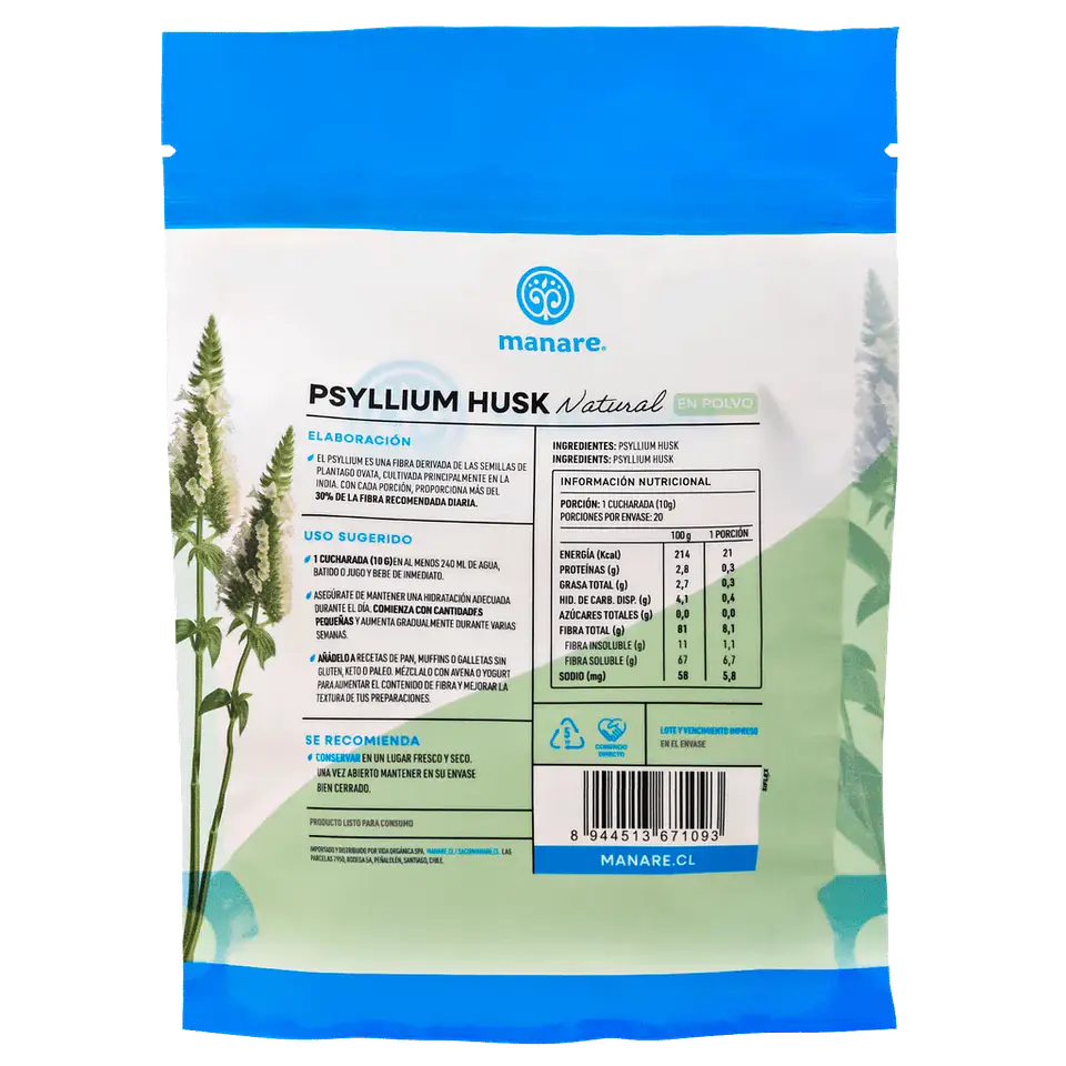 Manare - Psyllium Orgánico 200g 2