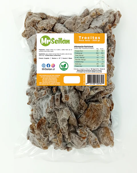 Mr Seitan - Seitan trocitos 500grs - Producto Congelado – Disponible solo para retiro en tienda