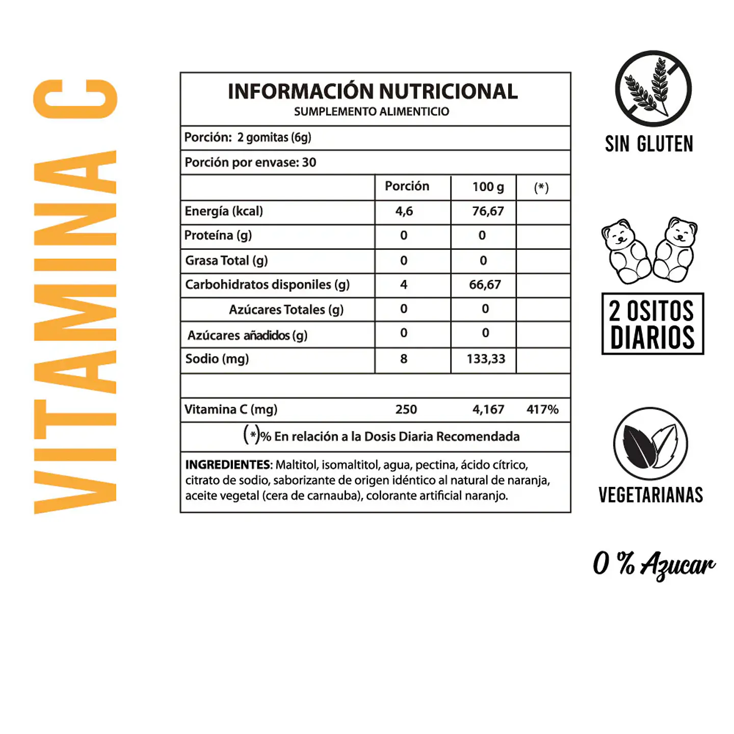 Perfect Bear - Vitamina C 60 gomitas  2