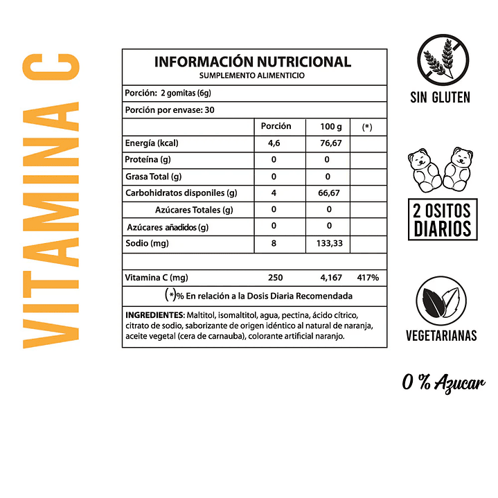 Perfect Bear - Vitamina C 60 gomitas  2