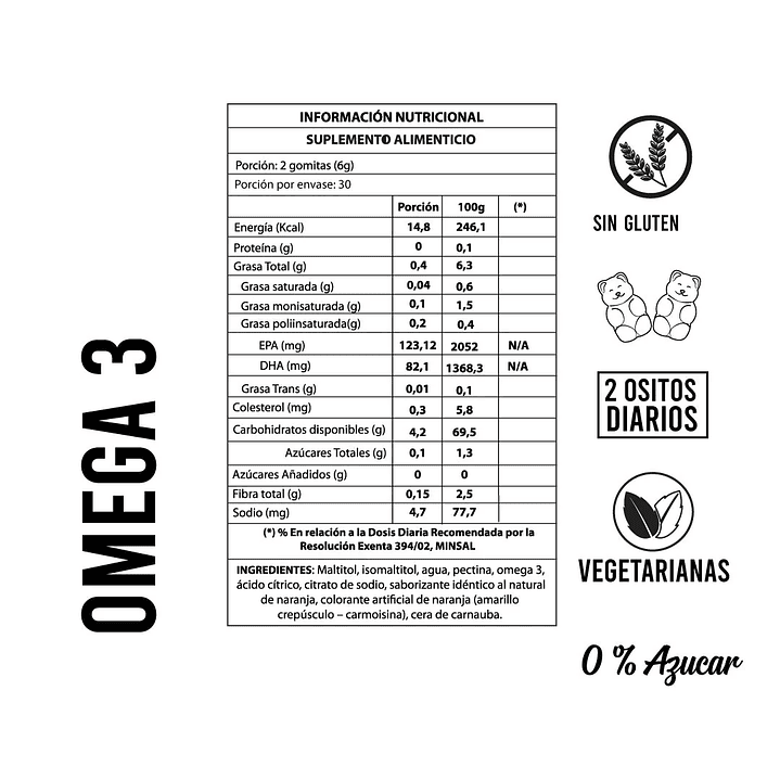 Perfect Bear - Omega 3 60 gomitas  2