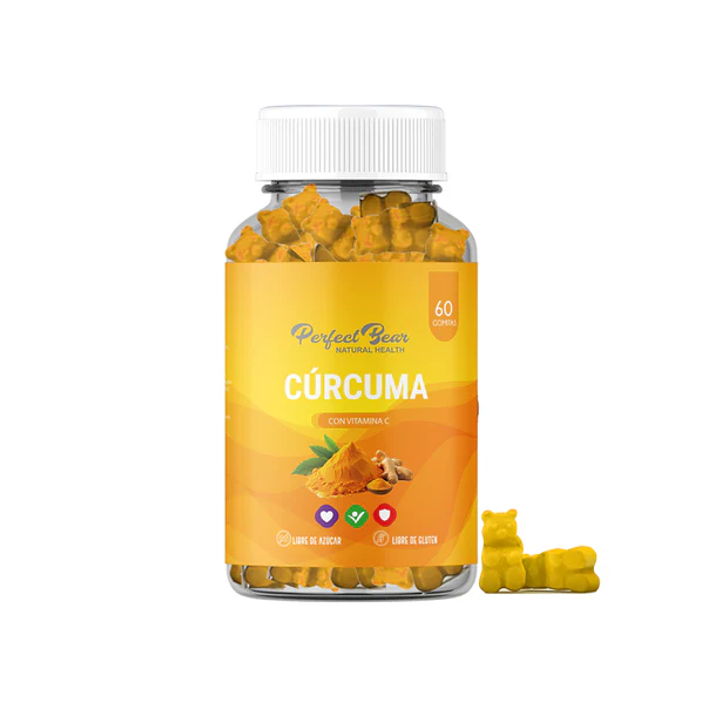 Perfect Bear - Curcuma con Vitamina C 60 gomitas  1