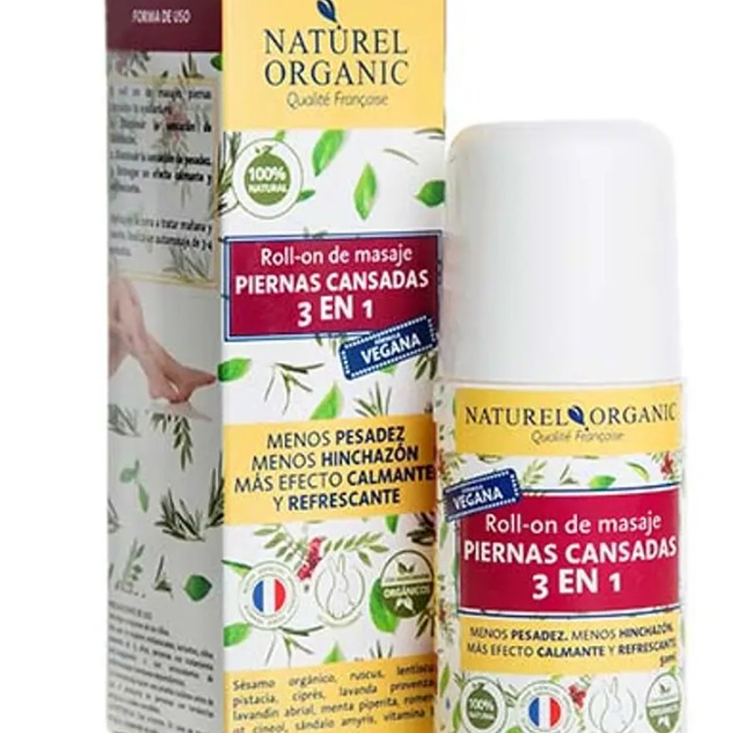 Naturel Organics - Roll-on de Masajes Piernas Cansadas 50ml  1