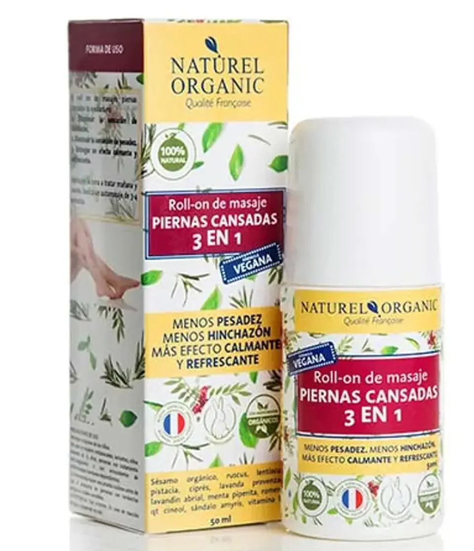 Naturel Organics - Roll-on de Masajes Piernas Cansadas 50ml  1