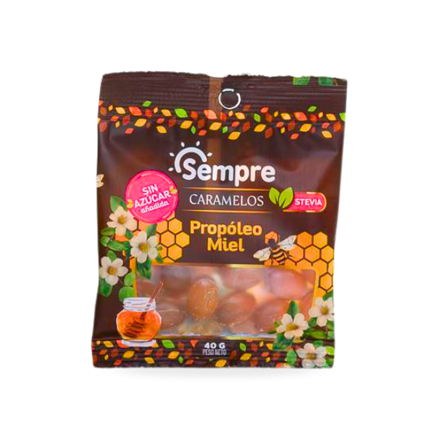 Sempre - Caramelo sin Azucar Propoleo Miel 40g  1