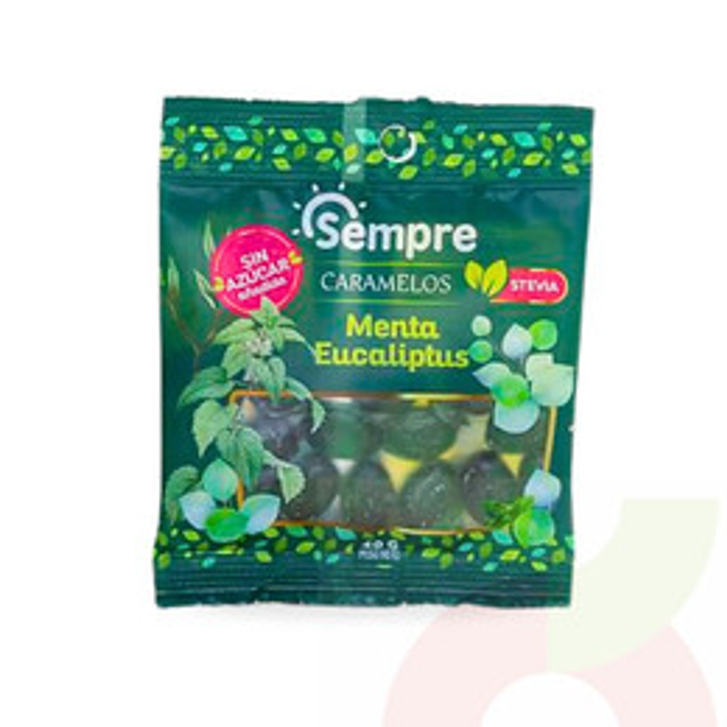 Sempre - Caramelo sin azucar menta eucaliptos 40g  1