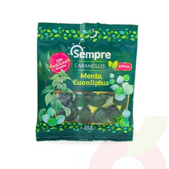 Sempre - Caramelo sin azucar menta eucaliptos 40g  1