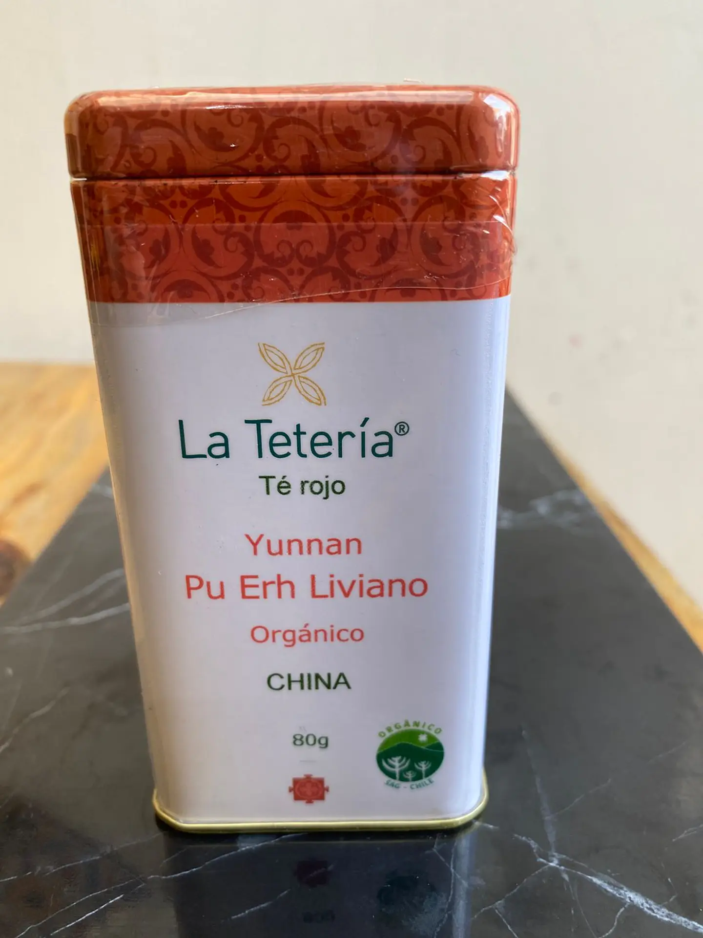 La Tetería - Té rojo Pu Erh Organico tarro 80gr  1