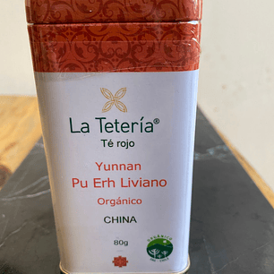 La Tetería - Té rojo Pu Erh Organico tarro 80gr 