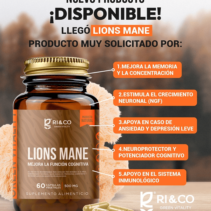 RI and CO - Melena de Leon 60capsulas  2