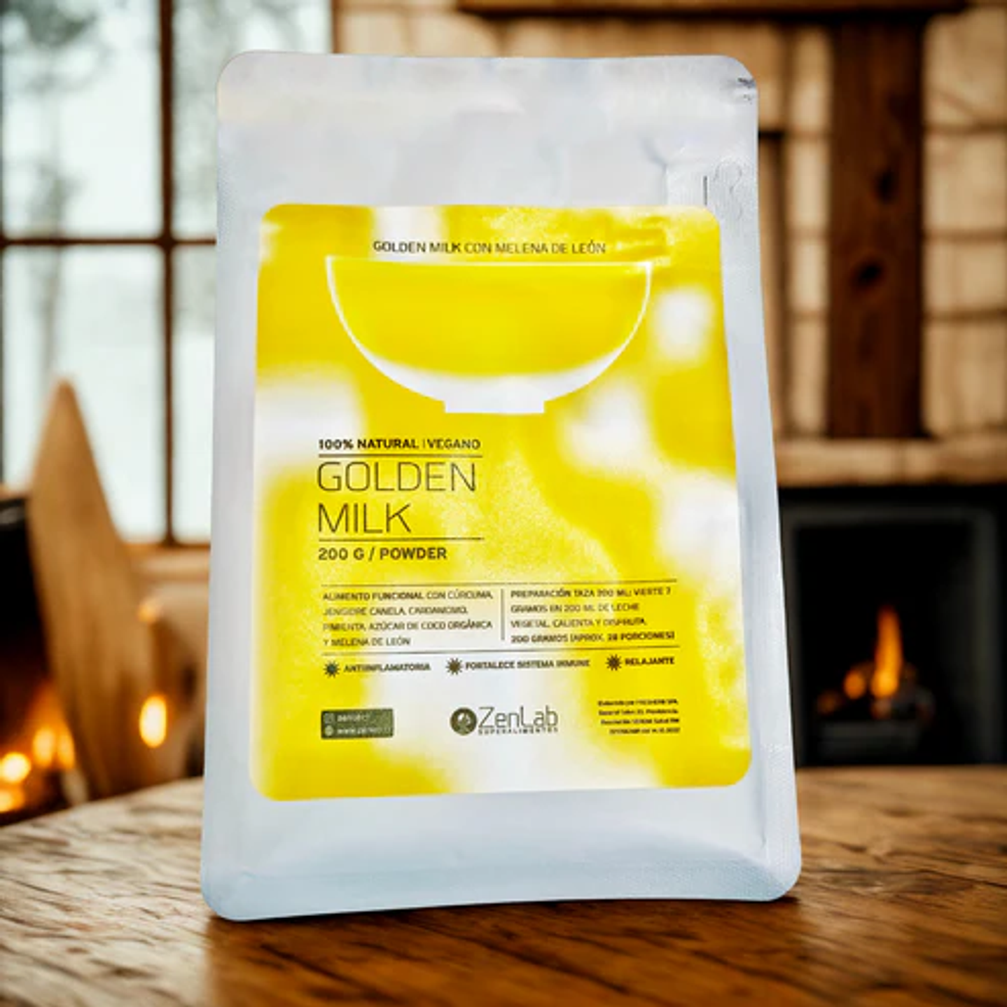 ZenLab - Leche dorada con Melena de Leon 200g  3