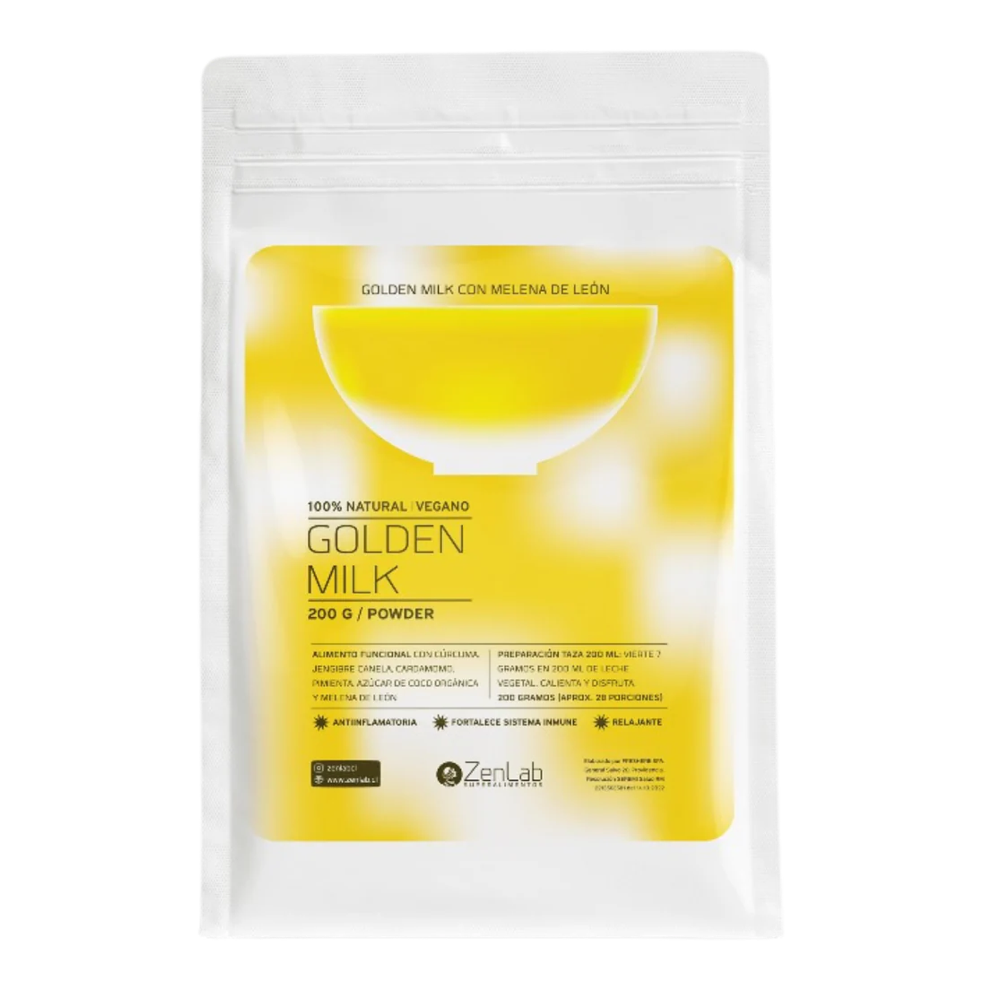 ZenLab - Leche dorada con Melena de Leon 200g  1