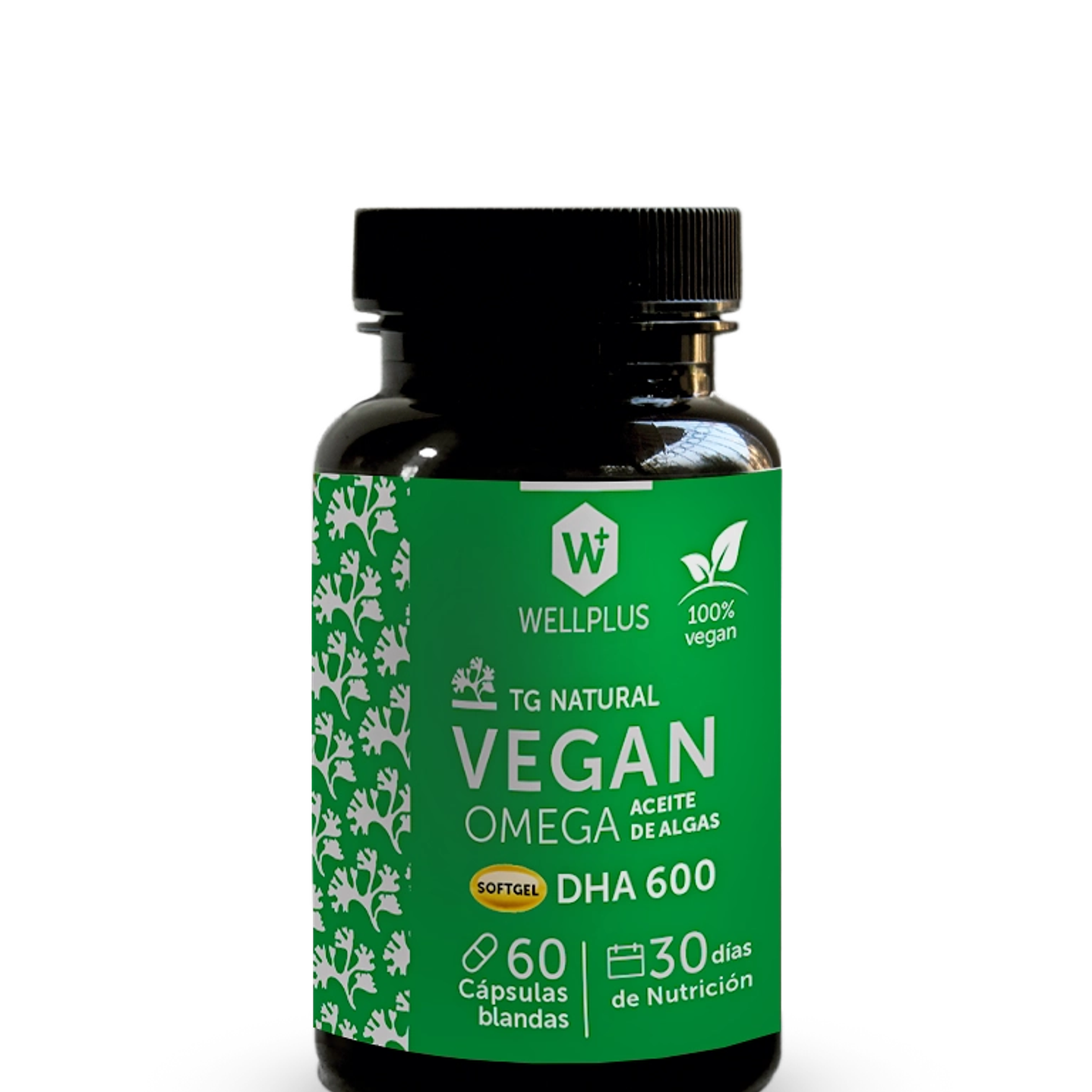 Wellplus - Vegan Omega Plus 600 DHA 60 Cápsulas  1