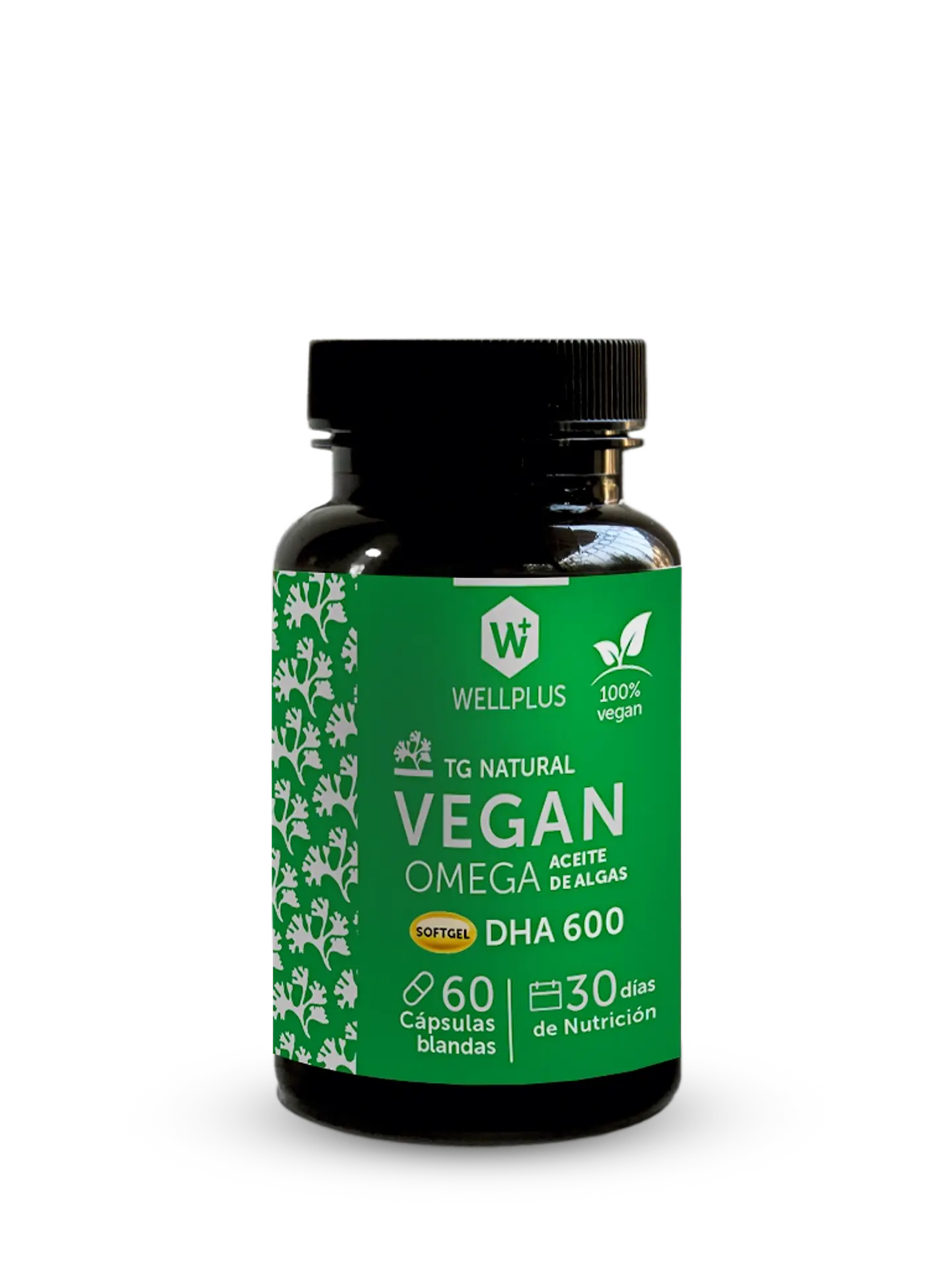 Wellplus - Vegan Omega Plus 600 DHA 60 Cápsulas  1