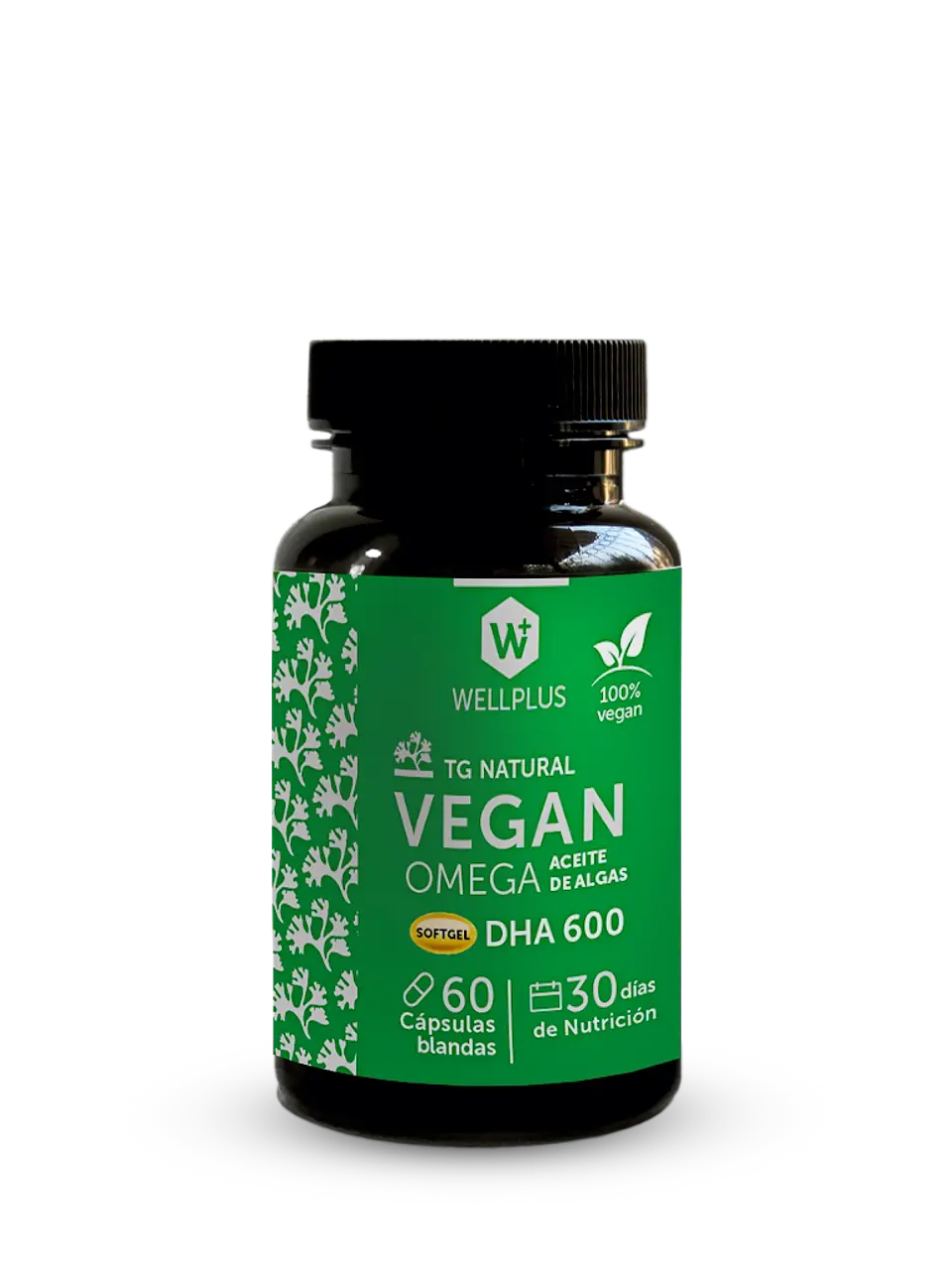 Wellplus - Vegan Omega Plus 600 DHA 60 Cápsulas  1
