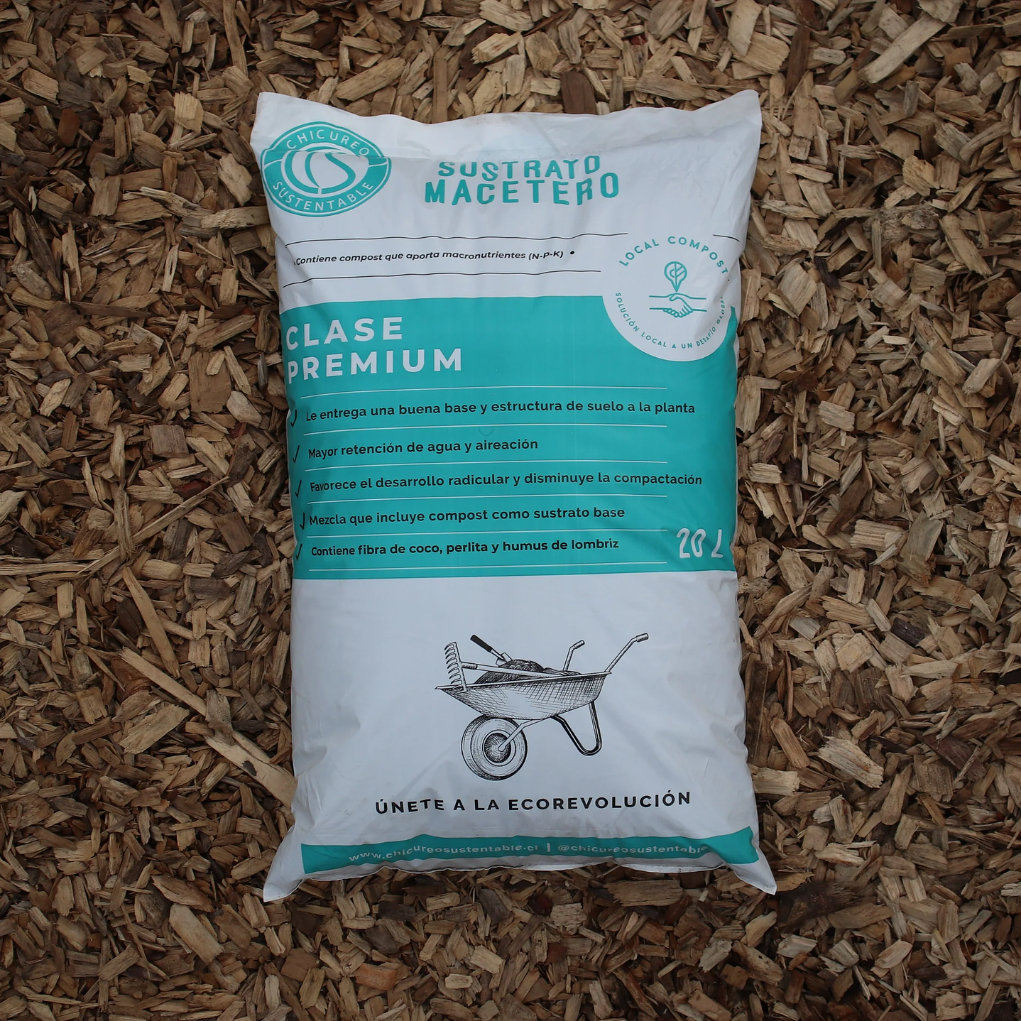 Chicureo Sustentable - Sustrato Macetero 20L  1