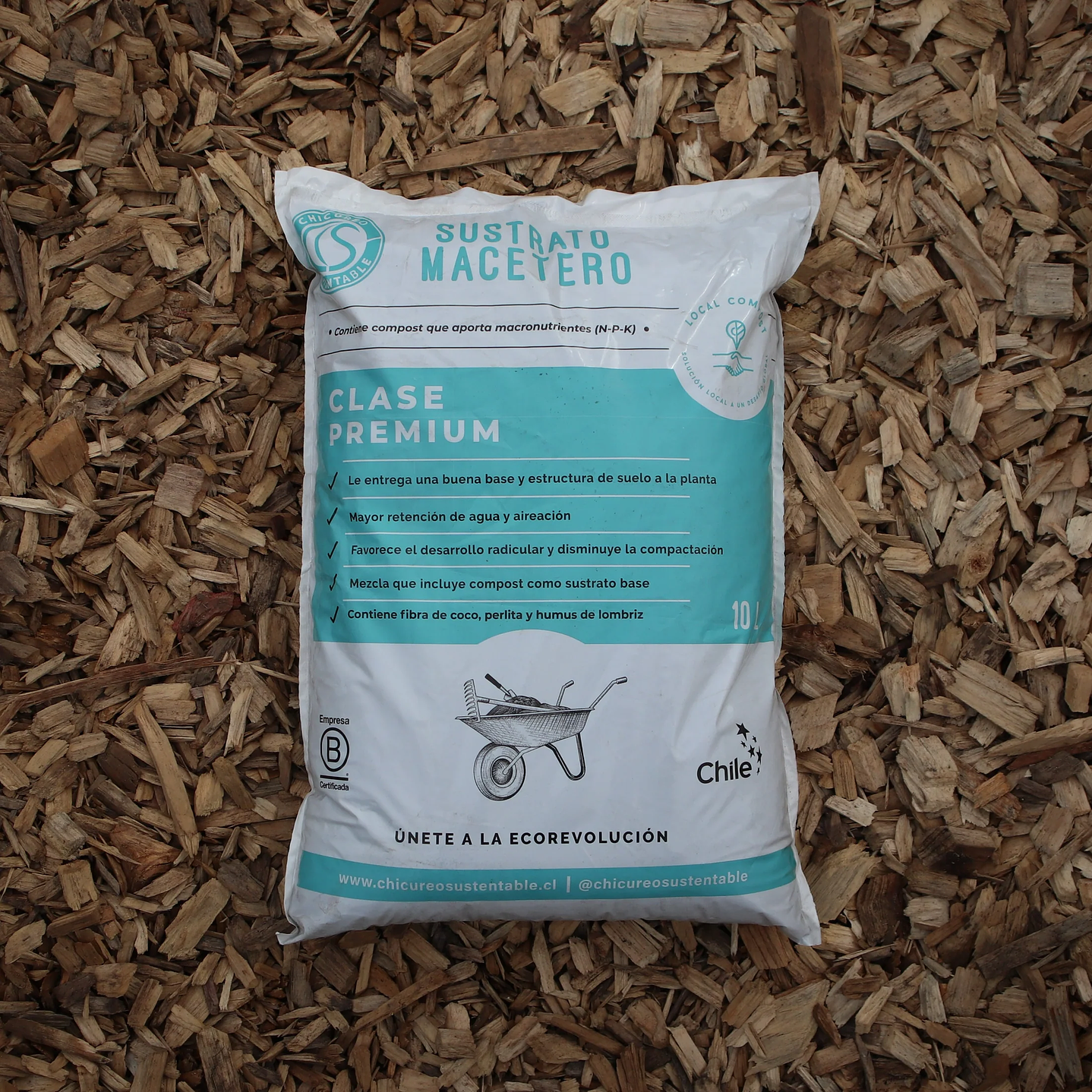 Chicureo Sustentable - Sustrato Macetero 10L  1