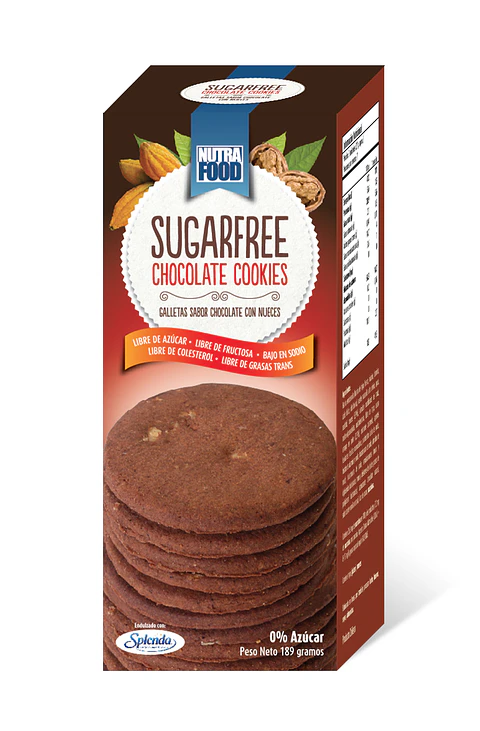 NutraFood - Galletas de Chocolate con nueces 180g 