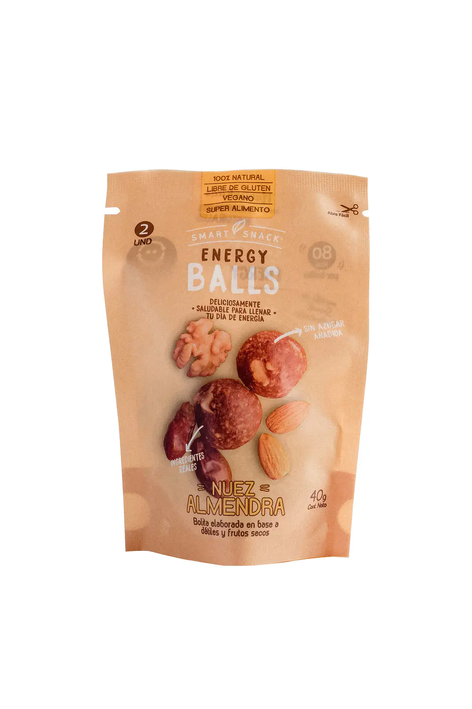 Smart Snack - Energy Balls Nuez Almendra 40g  1