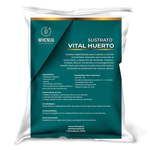 Whenua - Sustrato Vital Huerto 6L 