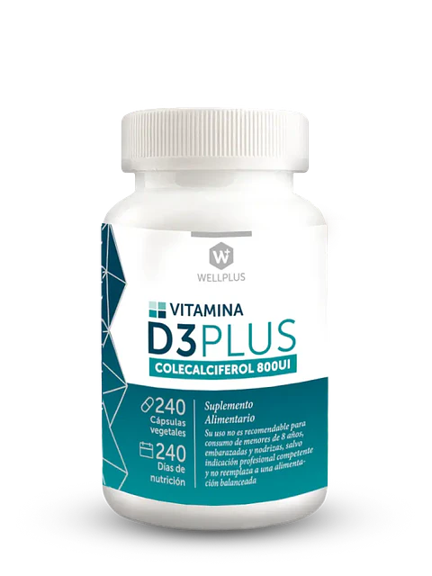Wellplus - Vitamina D3 Plus colecalciferol 240 capsulas 