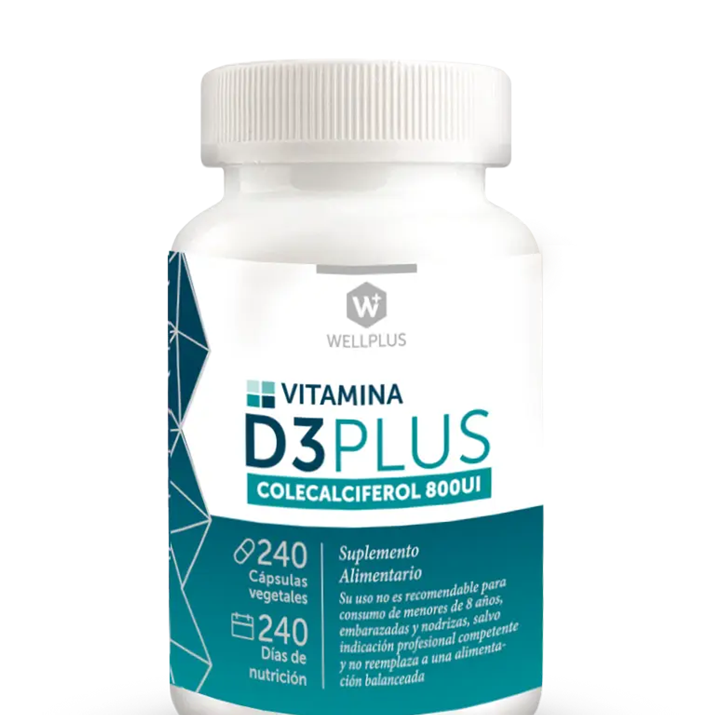 Wellplus - Vitamina D3 Plus colecalciferol 240 capsulas  1