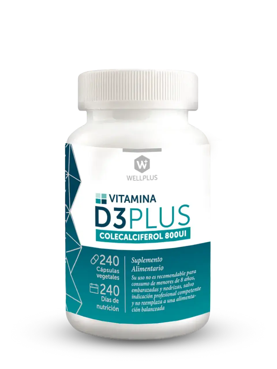 Wellplus - Vitamina D3 Plus colecalciferol 240 capsulas  1