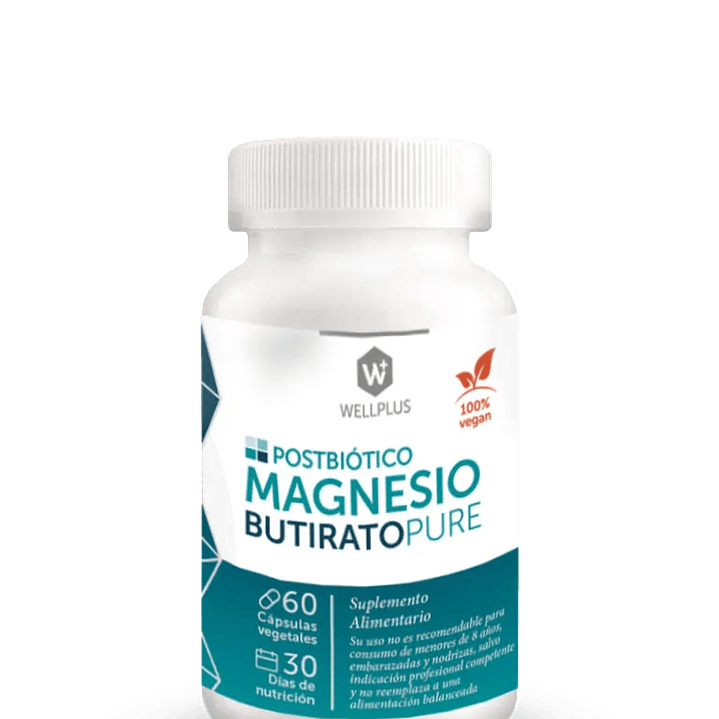 Wellplus - Magnesio Butirato Pure 60 capsulas  1