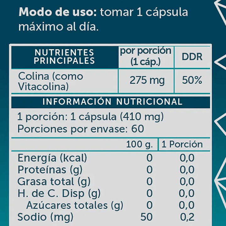 Wellplus - Colina Pure 60 capsulas  2