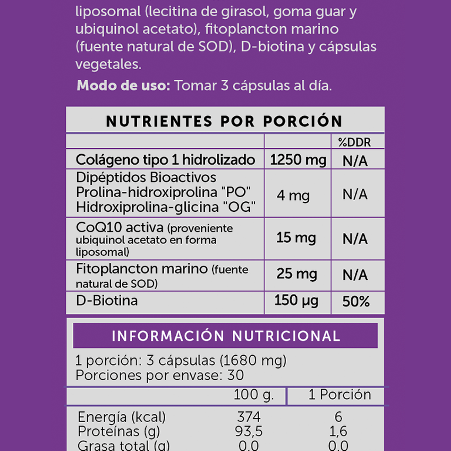 Wellplus - Collagen PRO 90 capsulas  2