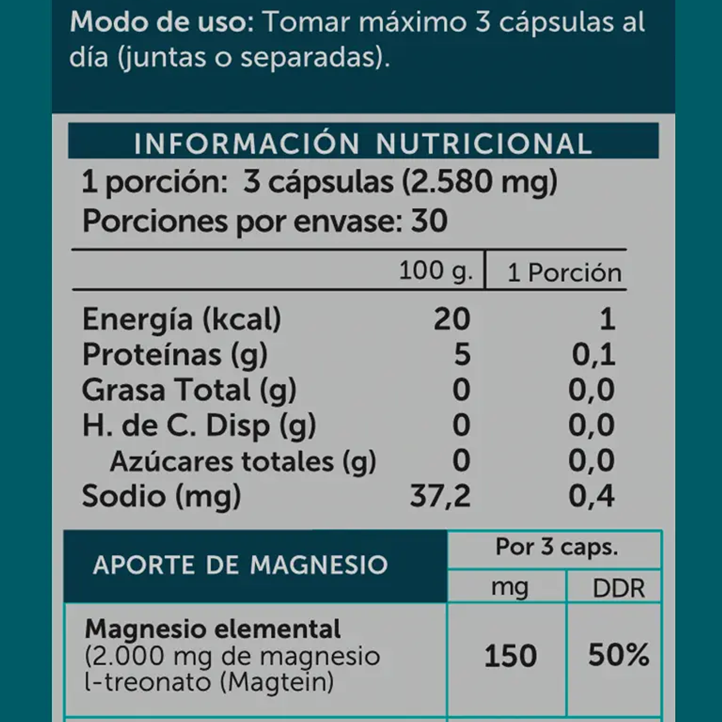 Wellplus - Magtein Pure 90 capsulas  2