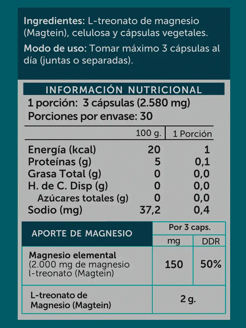 Wellplus - Magtein Pure 90 capsulas  2