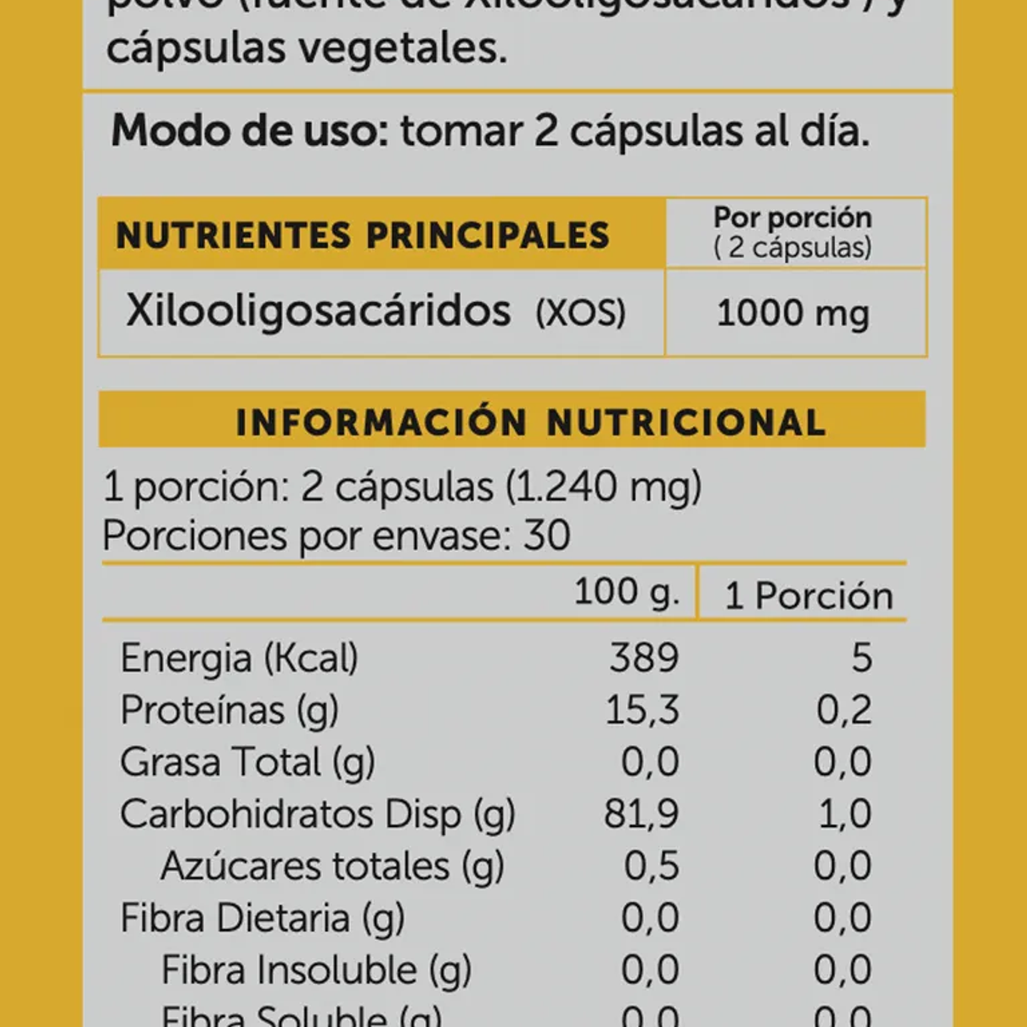 Wellplus - Prebiotic Plus N2 60 capsulas  2