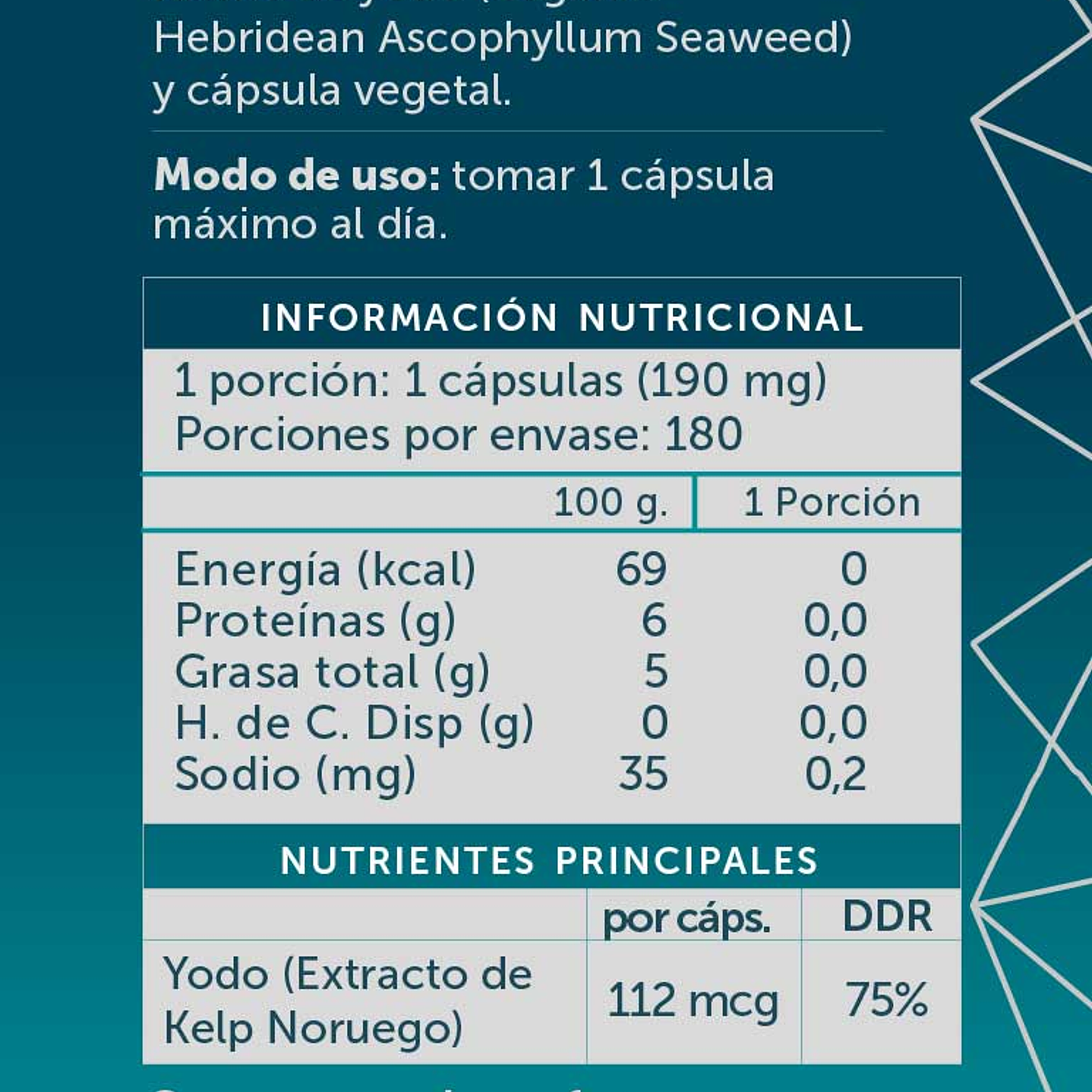 Wellplus - Yodo Pure 180 capsulas  2