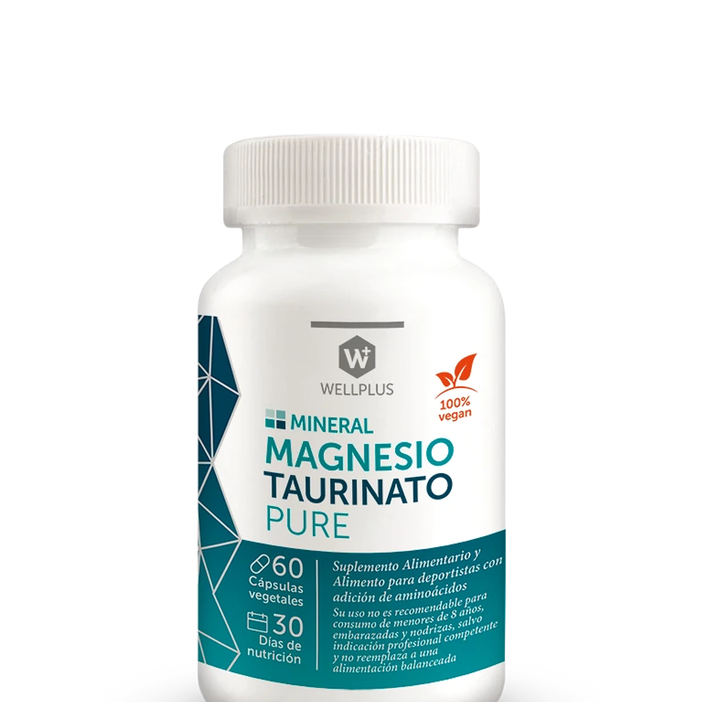 Wellplus - Magnesio Taurinato Pure 60 capsulas  1
