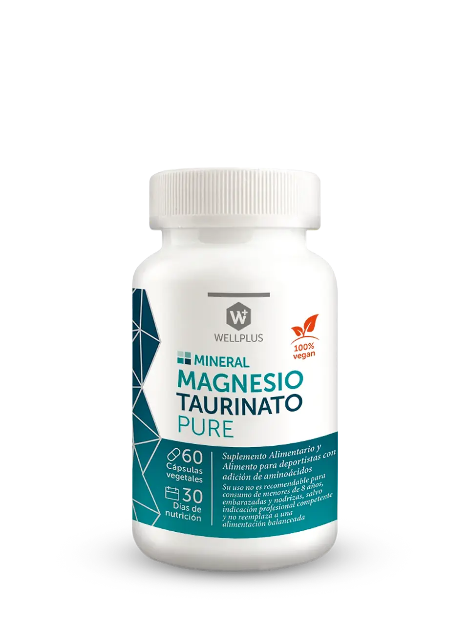 Wellplus - Magnesio Taurinato Pure 60 capsulas  1