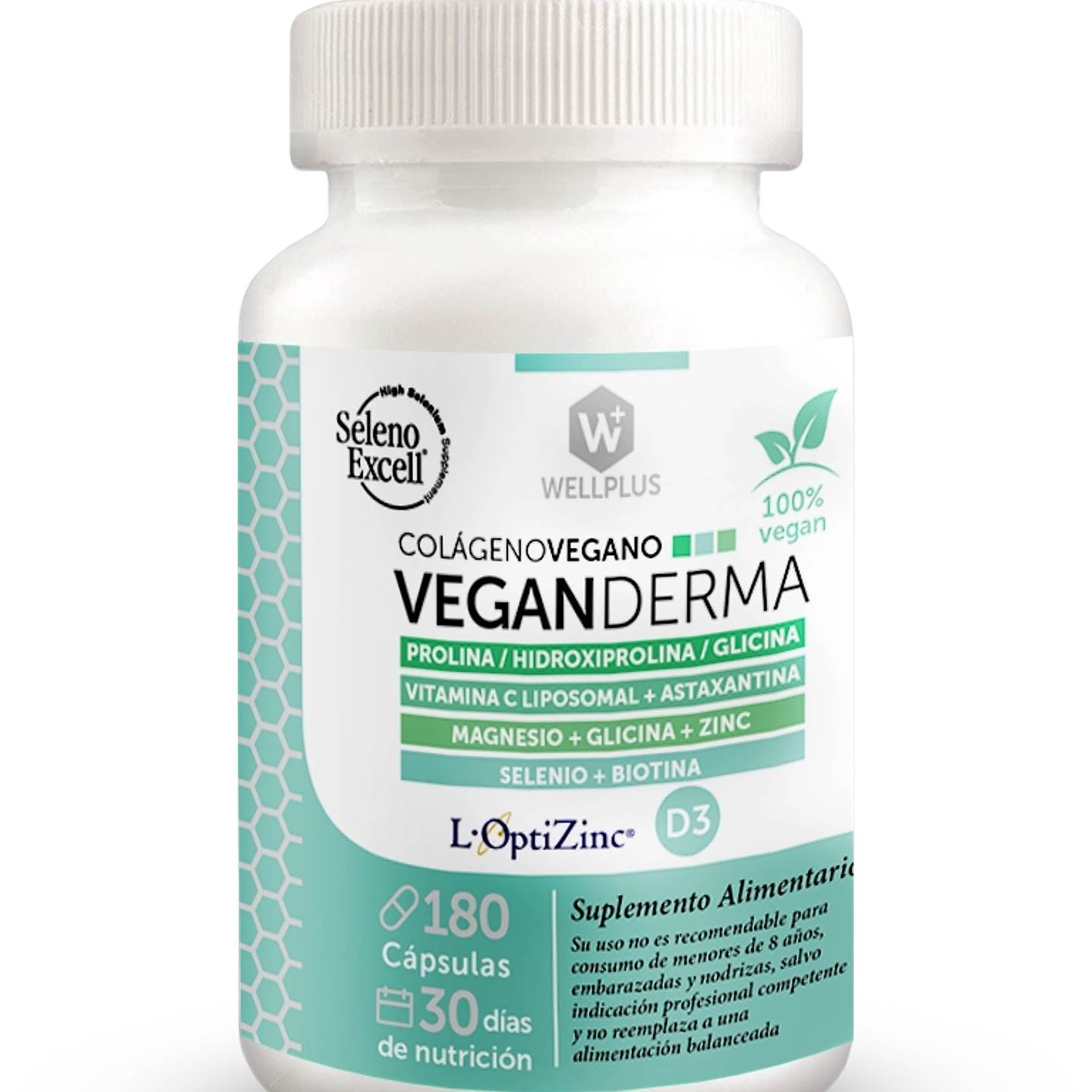 Wellplus - Vegan Derma 180 capsulas  1