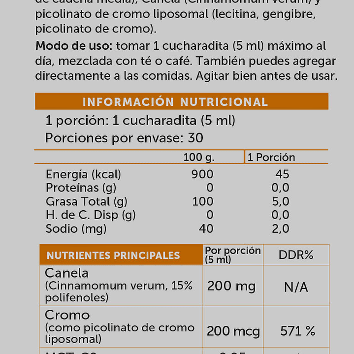 Wellplus - Mct Cromo Canela 150ml  2