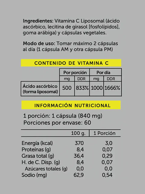 Wellplus - Vitamina C Liposomal 60 capsulas 