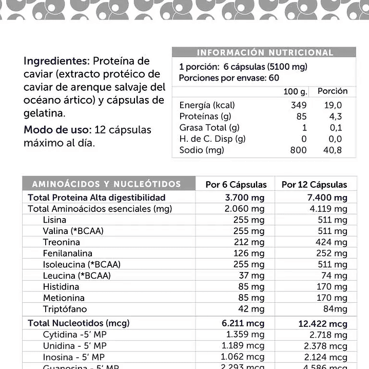 Wellplus - Caviar Protein Pure 360 capsulas  2