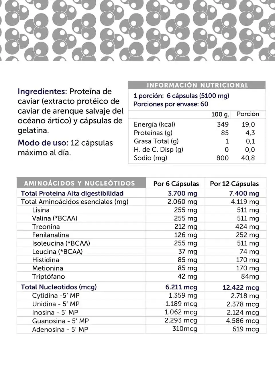 Wellplus - Caviar Protein Pure 360 capsulas  2