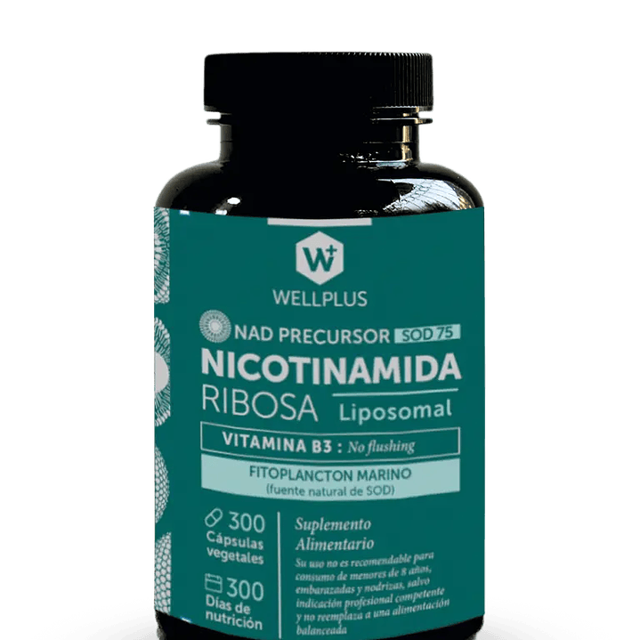 Wellplus - Nicotinamida Ribosa Liposomal 300 capsulas  1