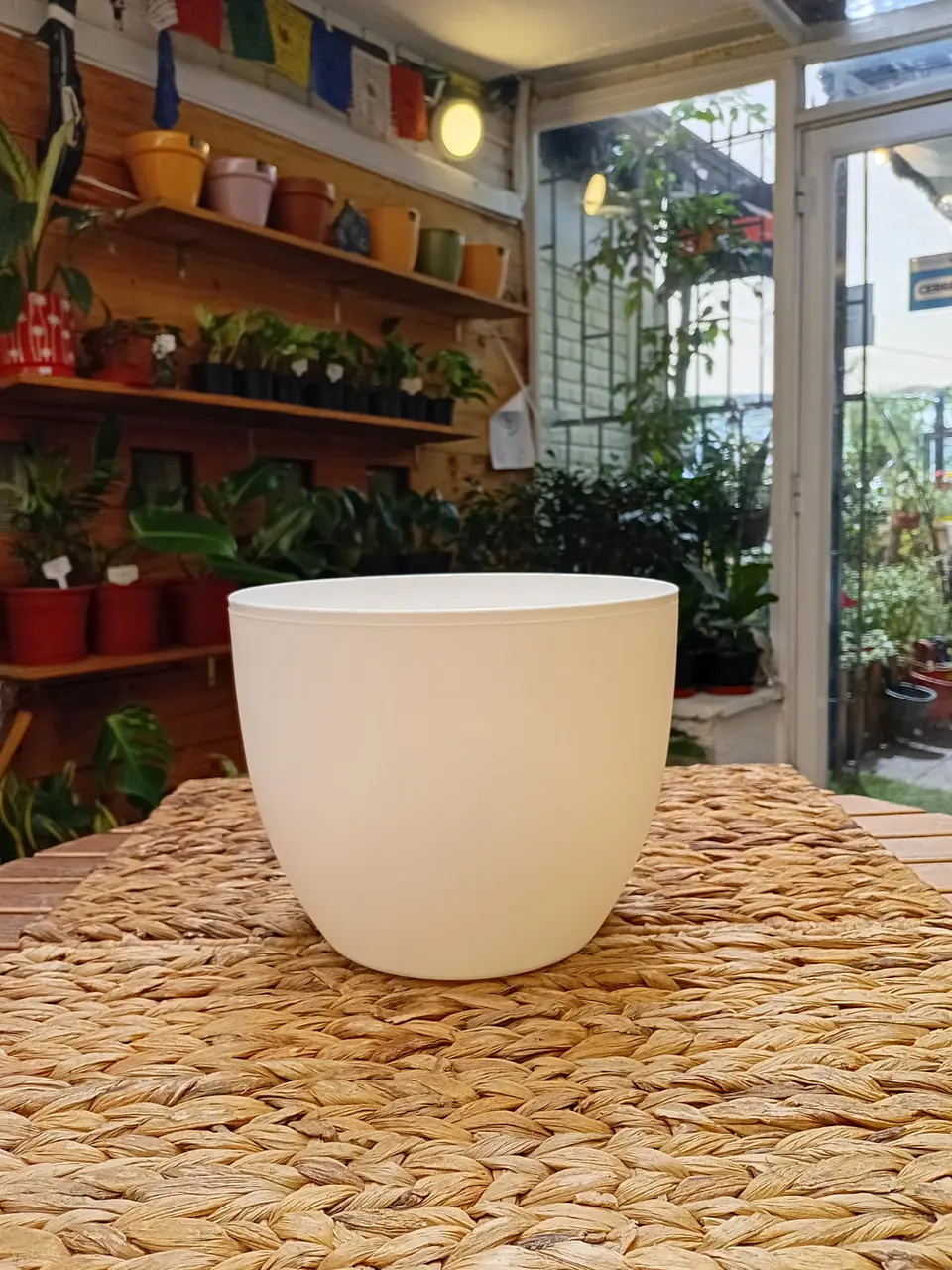 Plantas RV - Macetero Redondo Blanco 20cm  1