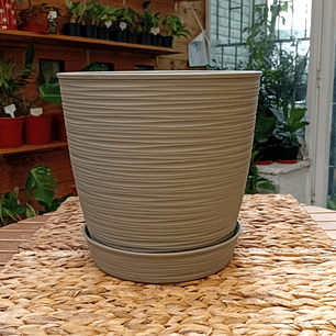 Plantas RV - Macetero Estilo Piedra con plato 