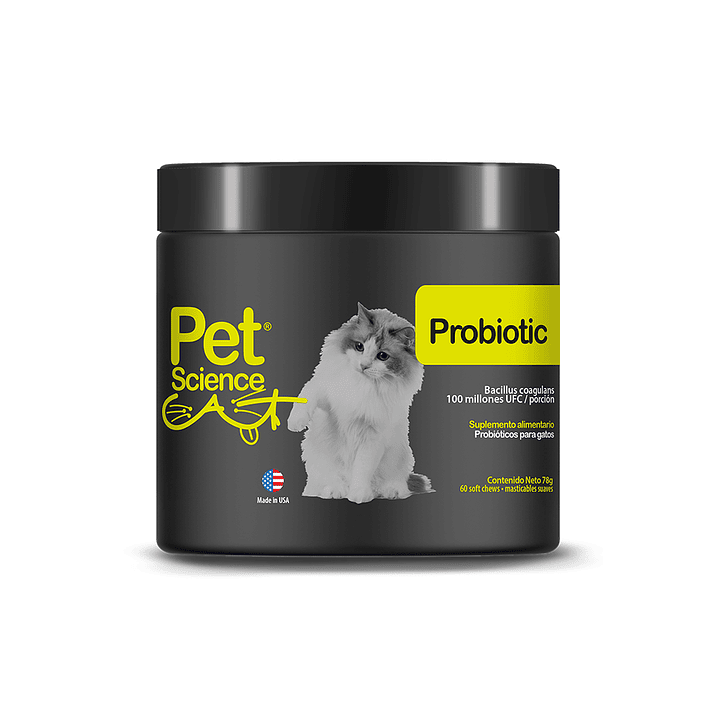 PetScience - Cat Probiotic 60 masticables  1